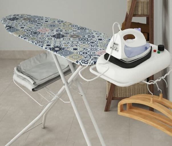 Bricocenter IRONING BOARD 120X40CM SIZE L - WITH BOILER HOLDER , ORGANIC COTTON LINING - STAR