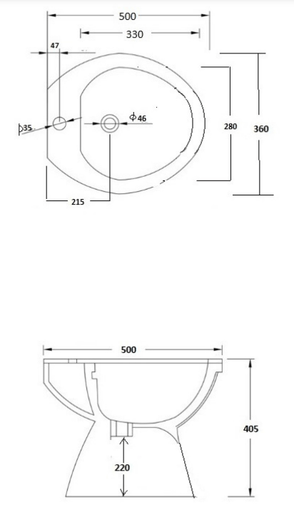 Bricocenter POLA FLOOR-STANDING BIDET WHITE