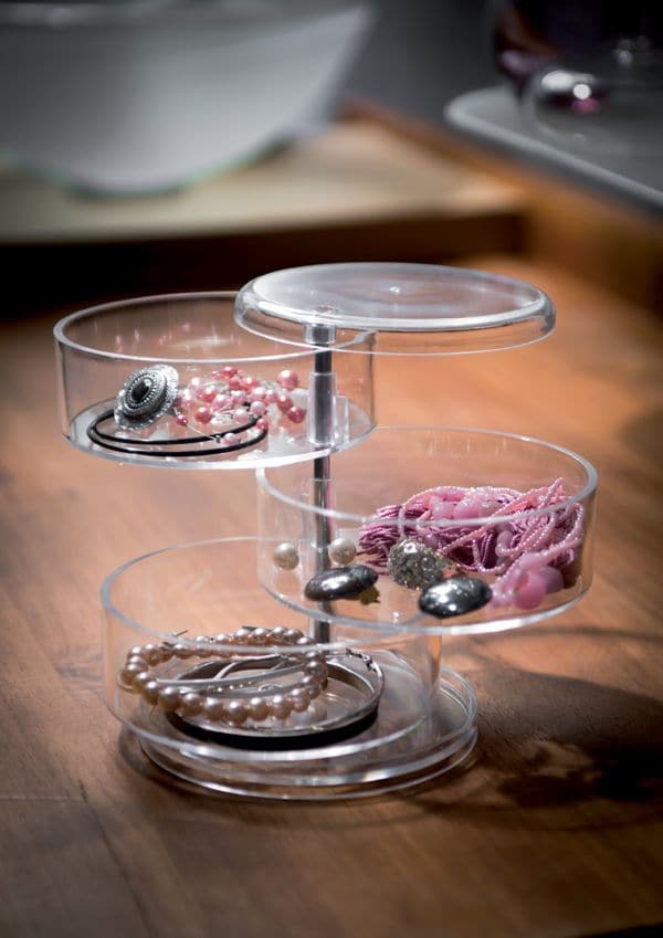 Bricocenter JEWELLERY ORGANISER ROUND 3 SHELVES D 11.5 H 13.7 CM