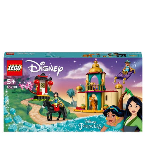 LEGO Disney Princess Jasmine and Mulan Adventure Palace Set with Horse and Tiger Figures