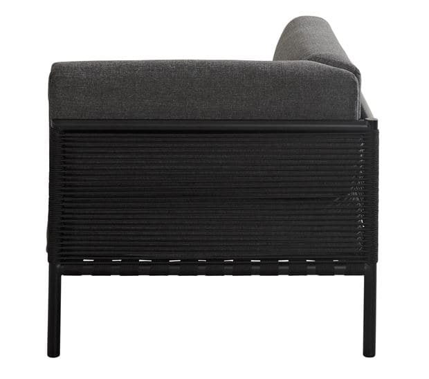 JUMBO Black corner armchair H 61 x W 87 x D 87 cm - best price from Maltashopper.com CS629419