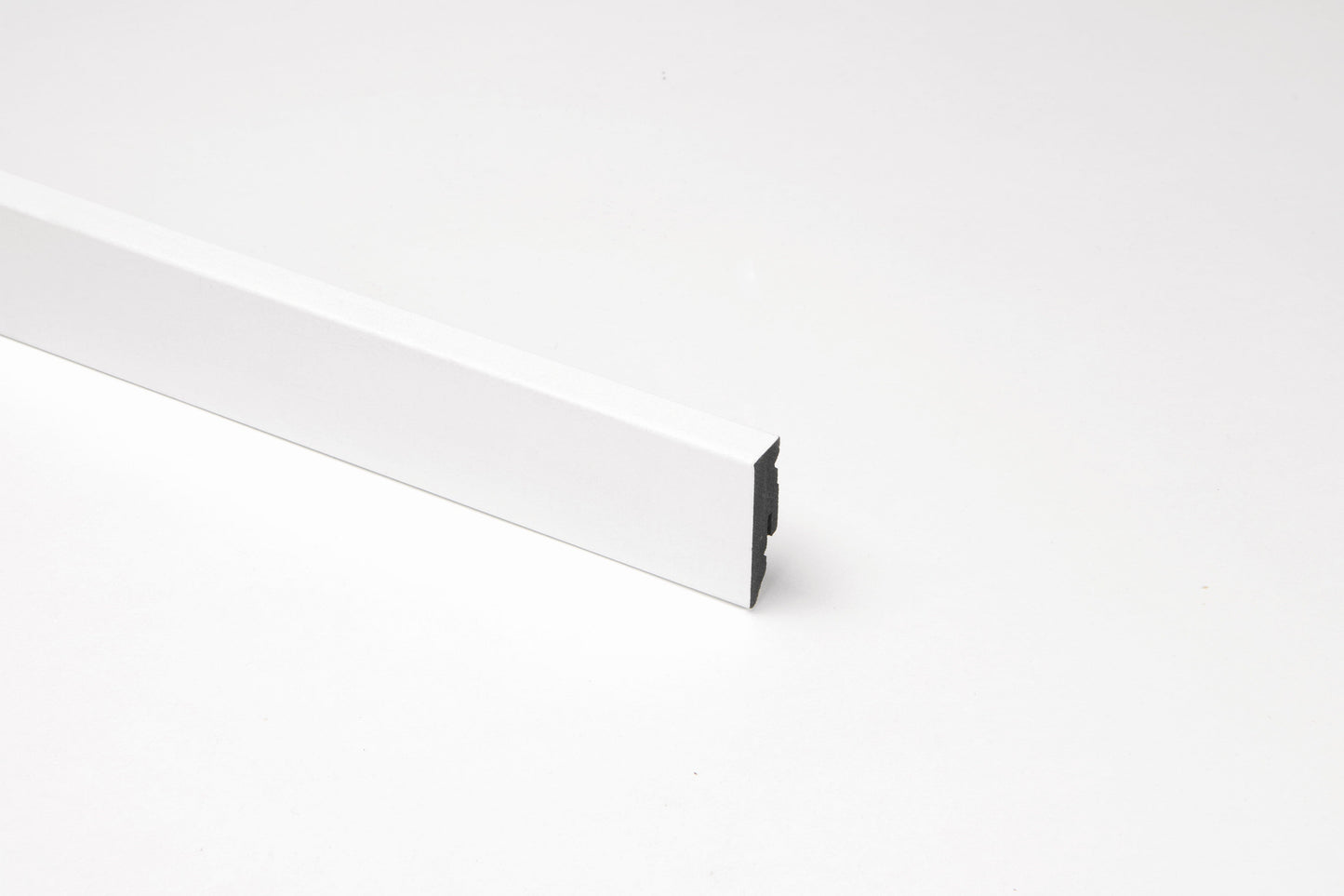 PVC RECTANGULAR SKIRTING BOARD 15X50X2400 MM WHITE