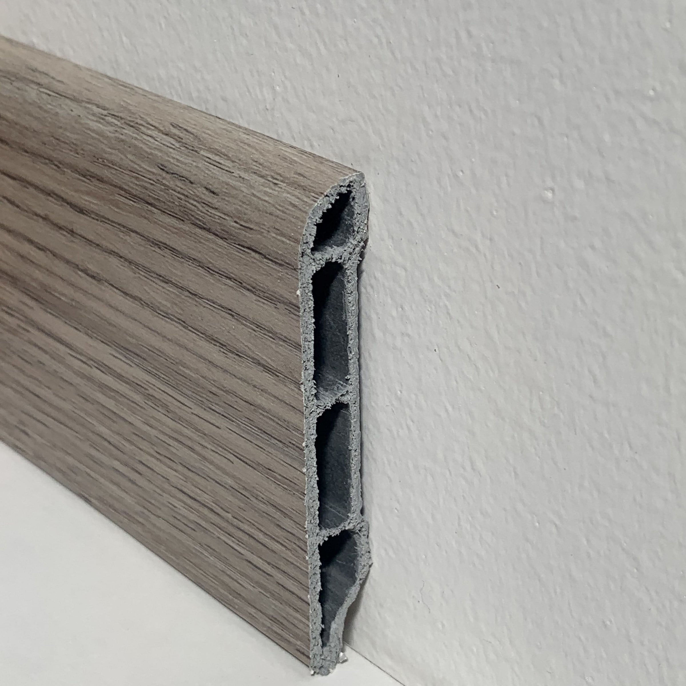 Bricocenter SKIRTING BOARD IN MAPLE GREY PVC FOAM 2.5 M