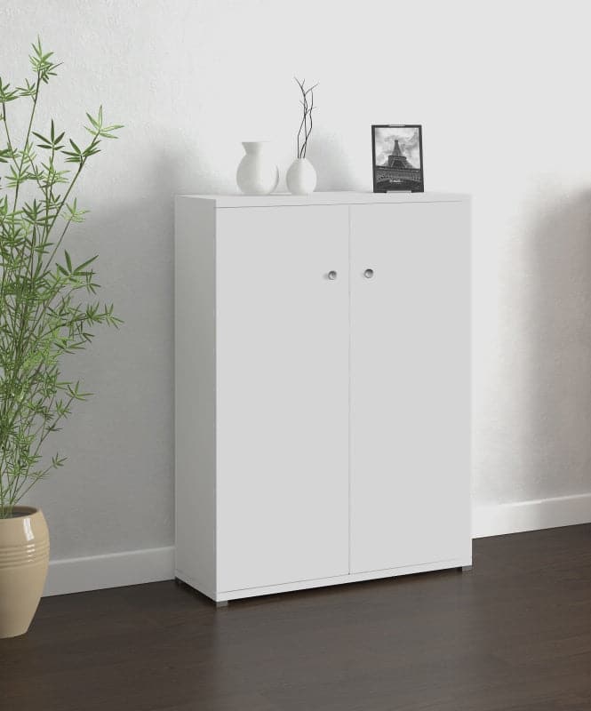 MULTIPURPOSE CABINET 2 DOORS H76 L56 P30 CM WHITE