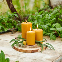 PURE Yellow cylindrical candle H 9 cm - Ø 7 cm - best price from Maltashopper.com CS664174