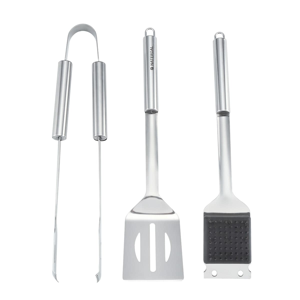 SET 3 STAINLESS STEEL BARBECUE ACCESSORIES