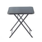 EMYS NATERAL TABLE Foldable 2 -seater square steel top glass 70x70xh70 - best price from Maltashopper.com BR500009530