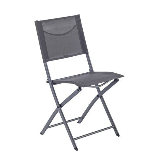 EMYS NATERIAL FOLDING CHAIR STEEL SEAT TEXTILENE ANTHRACITE 42X52XH83 - best price from Maltashopper.com BR500009531