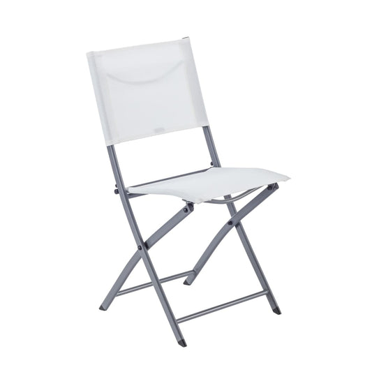 EMYS NATERIAL FOLDING CHAIR STEEL WITH TEXTILENE SEAT WHITE 42X52XH83 - best price from Maltashopper.com BR500009538