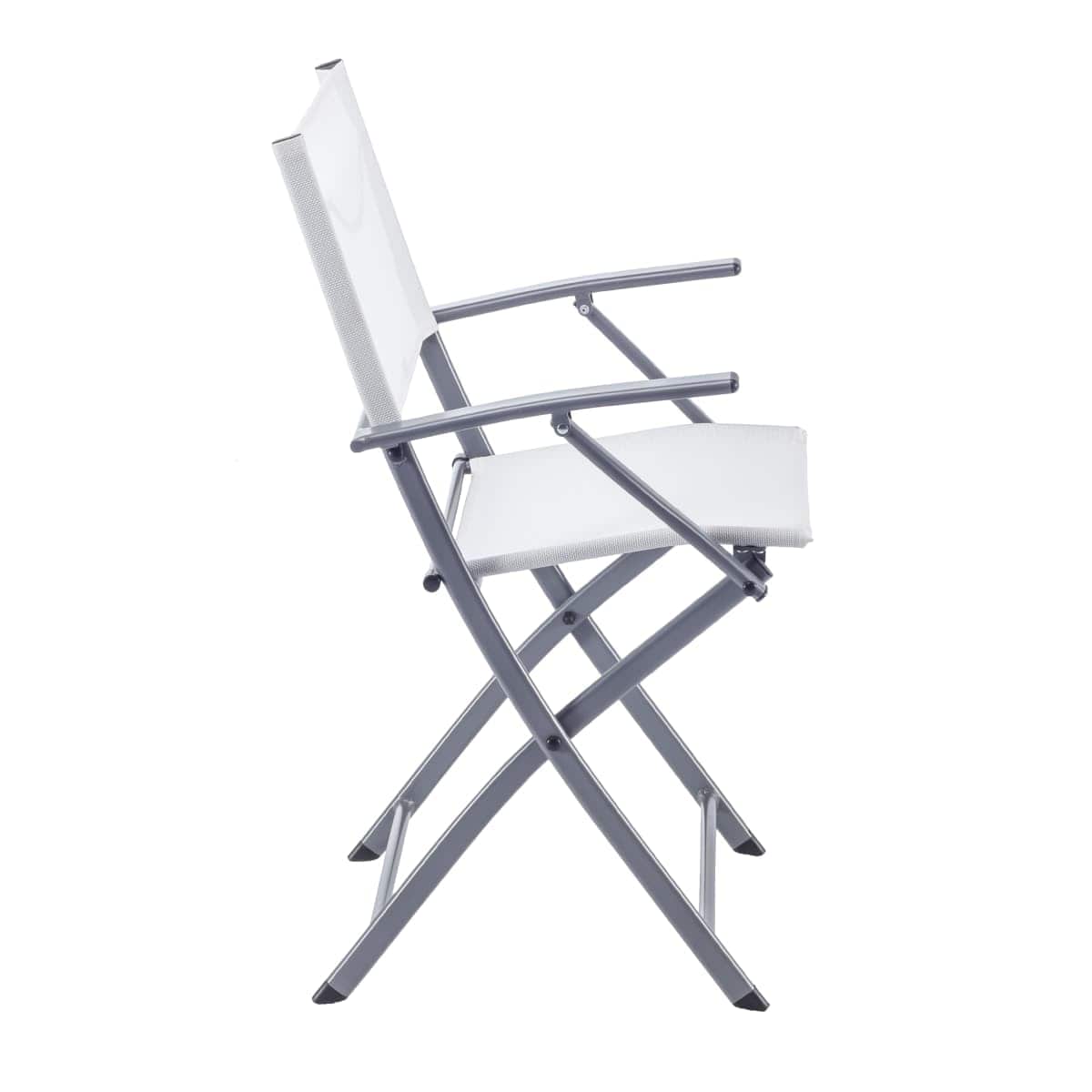 Bricocenter EMYS NATERIAL FOLDING STEEL CHAIR WITH ARMRESTS TEXTILENE SEAT 52X54XH83