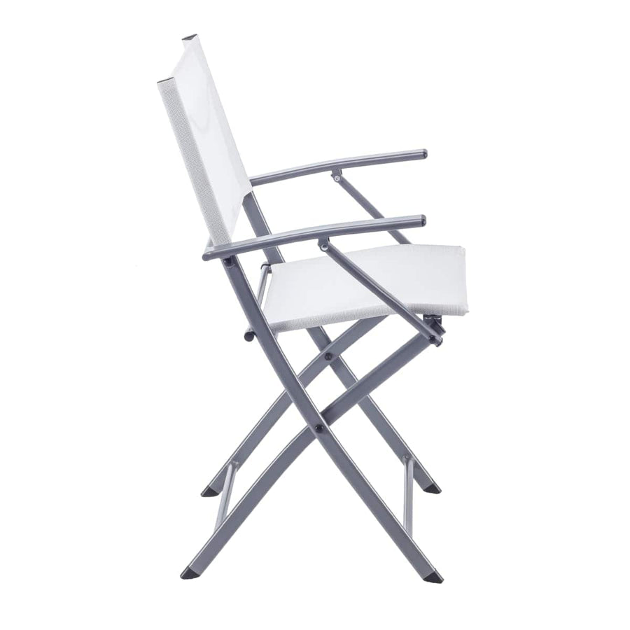 Bricocenter EMYS NATERIAL FOLDING STEEL CHAIR WITH ARMRESTS TEXTILENE SEAT 52X54XH83