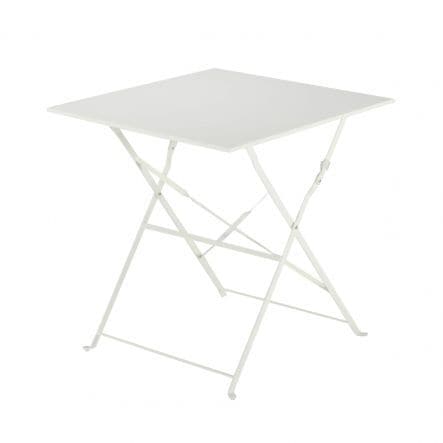 FLORA NATERIAL FOLDING TABLE 2 PLACES SQUARE STEEL 70X70XH71 - best price from Maltashopper.com BR500009514