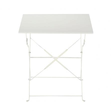 FLORA NATERIAL FOLDING TABLE 2 PLACES SQUARE STEEL 70X70XH71 - best price from Maltashopper.com BR500009514