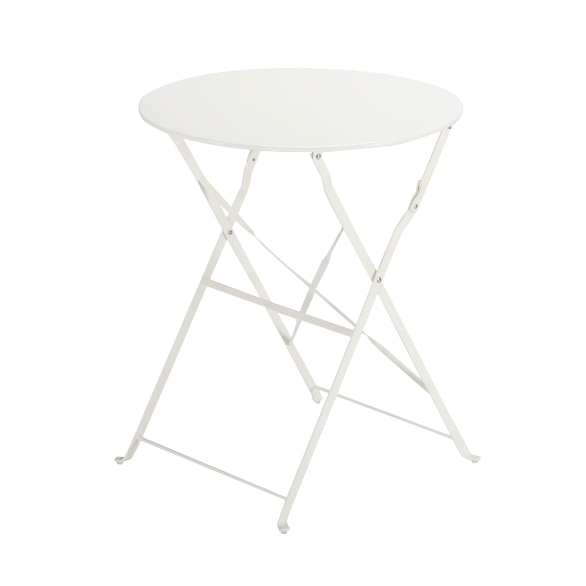 Bricocenter FLORA NATERIAL FOLDING TABLE 2 PLACES ROUND STEEL D 60XH71