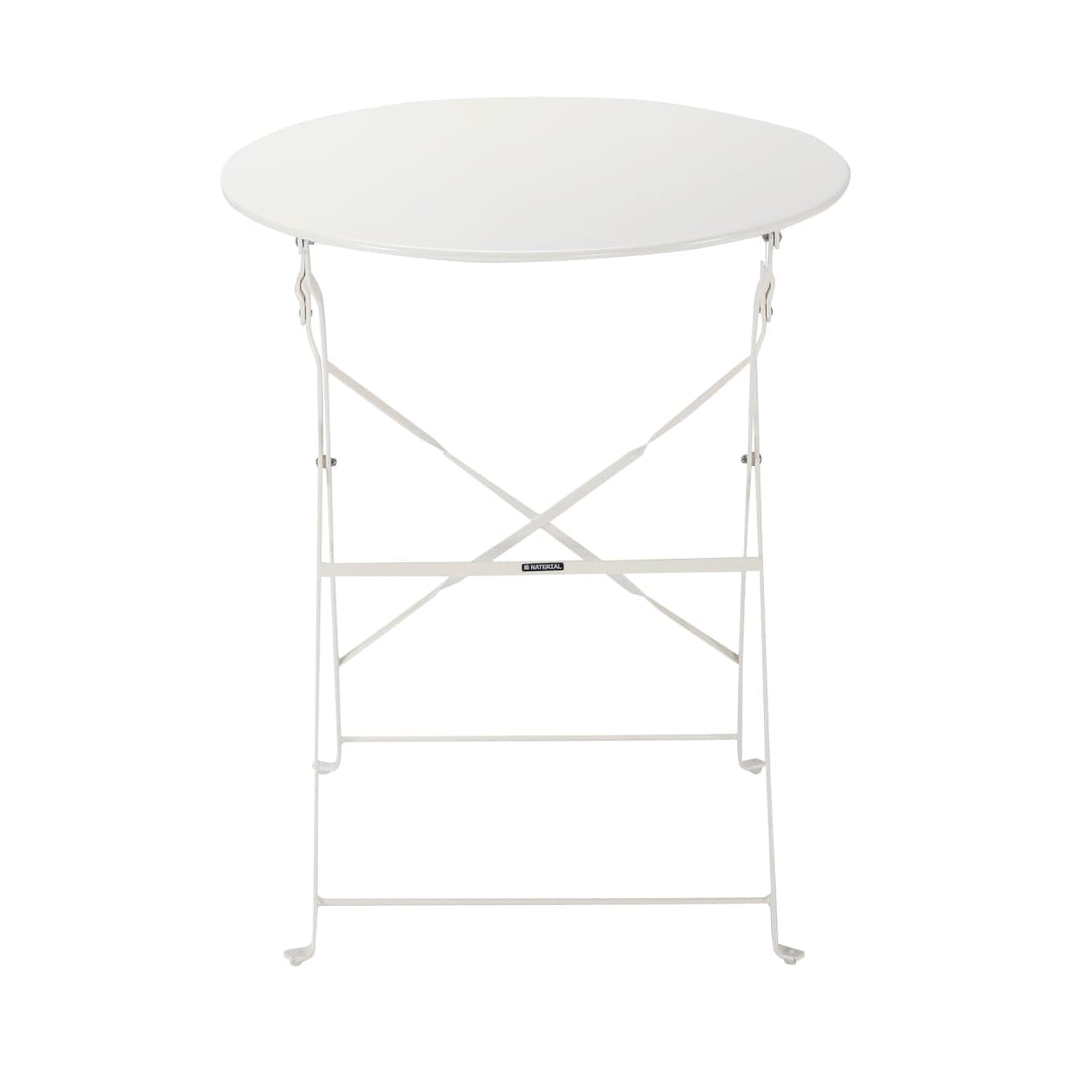 FLORA NATERIAL FOLDING TABLE 2 PLACES ROUND STEEL D 60XH71 - best price from Maltashopper.com BR500009666