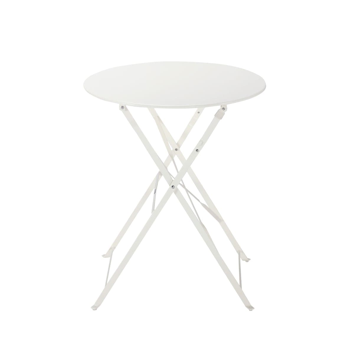 Bricocenter FLORA NATERIAL FOLDING TABLE 2 PLACES ROUND STEEL D 60XH71