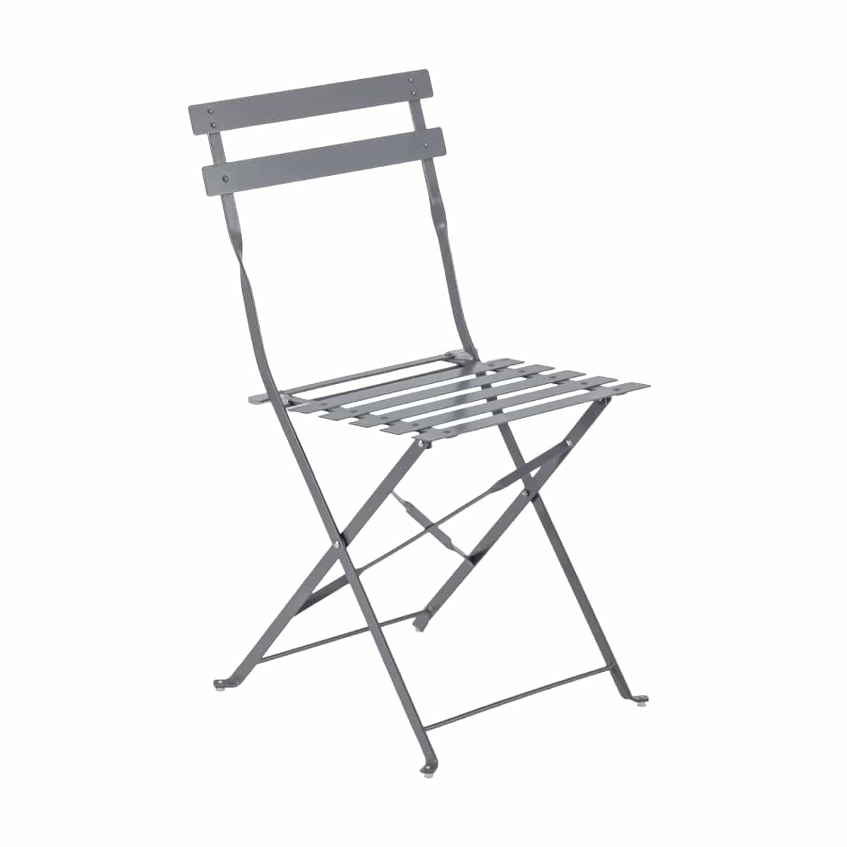Bricocenter FLORA NATERIAL FOLDING CHAIR ANTHRACITE STEEL 41X47XH80
