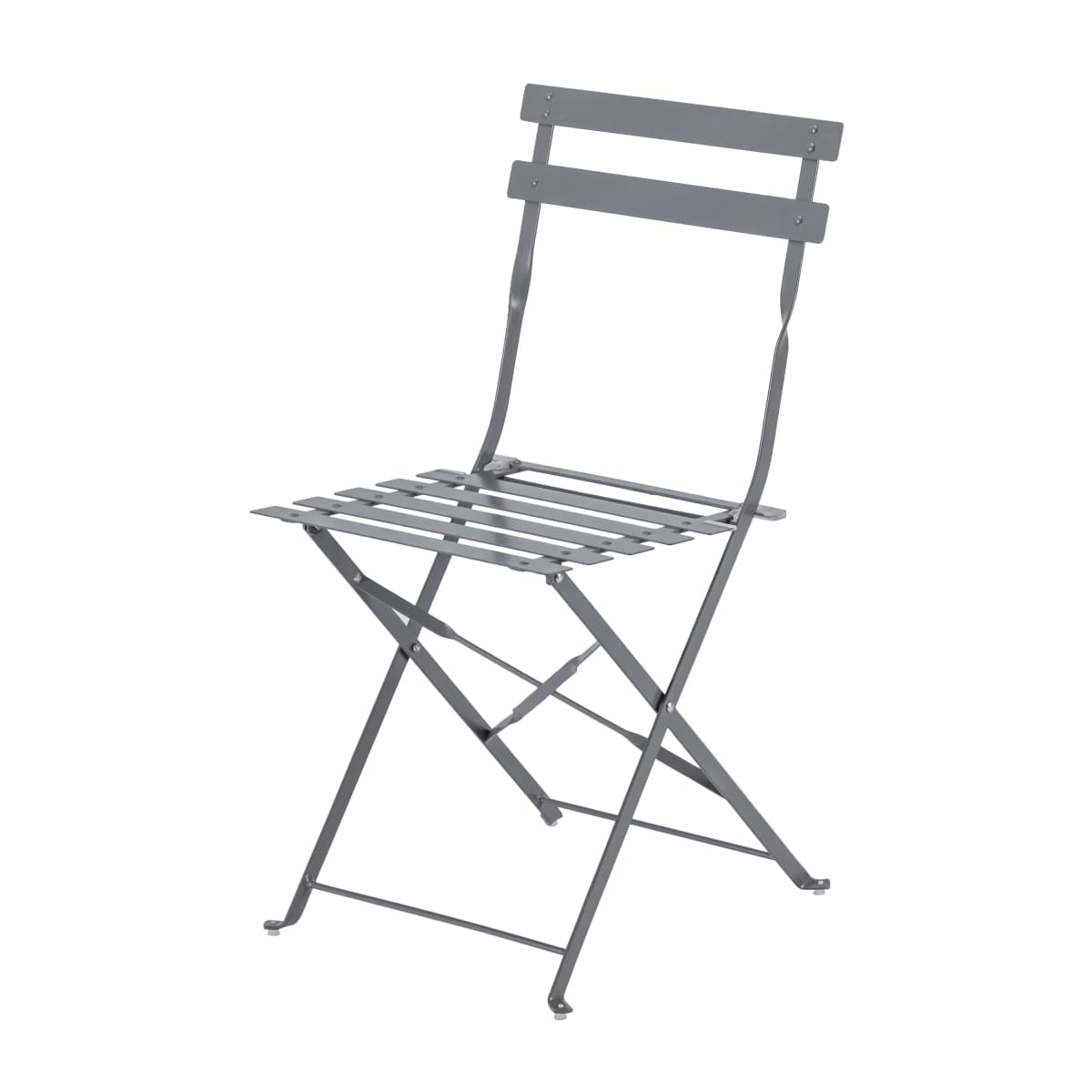 FLORA NATERIAL FOLDING CHAIR ANTHRACITE STEEL 41X47XH80 - best price from Maltashopper.com BR500009513