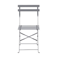 FLORA NATERIAL FOLDING CHAIR ANTHRACITE STEEL 41X47XH80 - best price from Maltashopper.com BR500009513