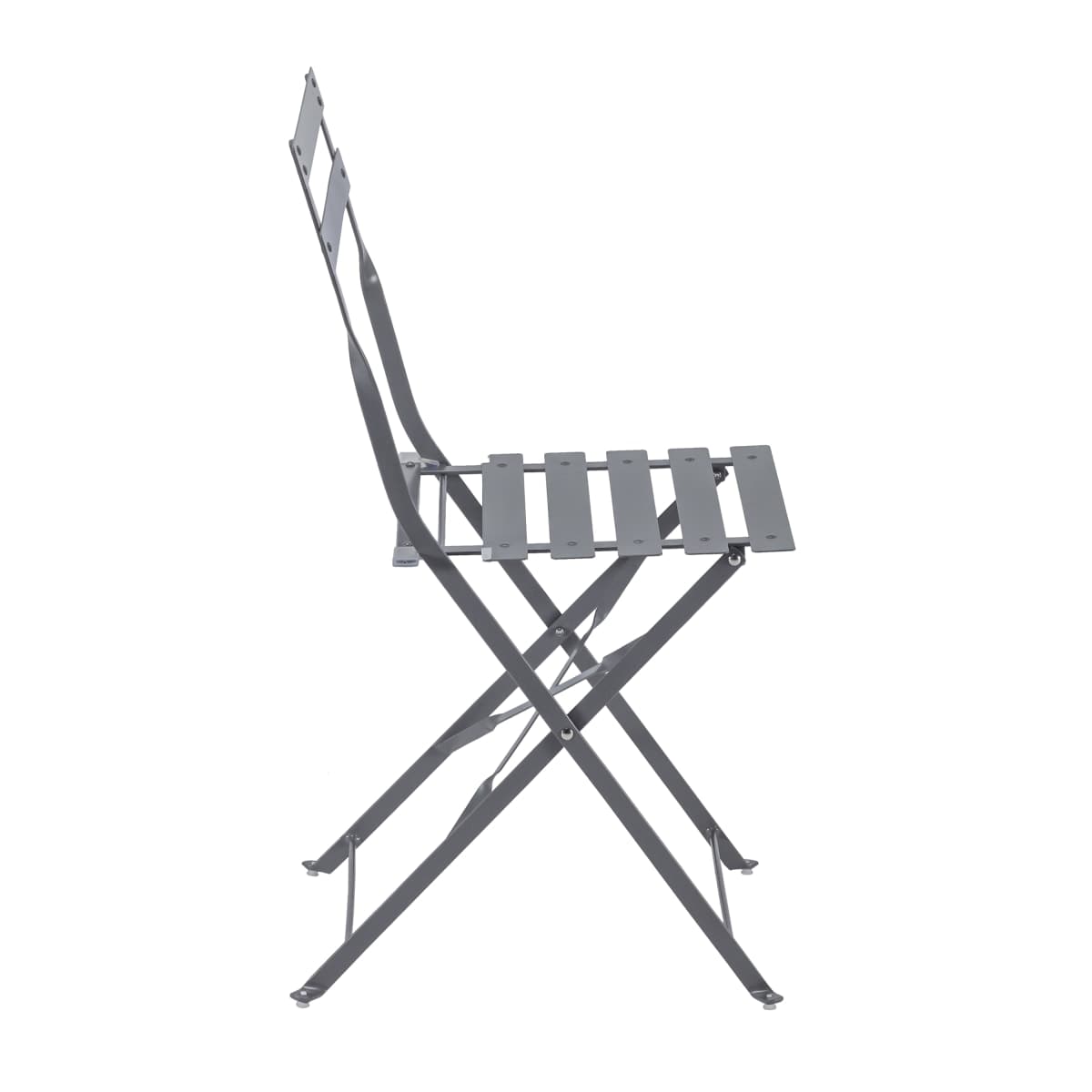 FLORA NATERIAL FOLDING CHAIR ANTHRACITE STEEL 41X47XH80 - Premium Garden Chairs from Bricocenter - Just €38.99! Shop now at Maltashopper.com