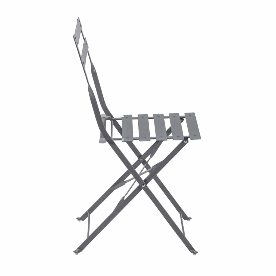 Bricocenter FLORA NATERIAL FOLDING CHAIR ANTHRACITE STEEL 41X47XH80