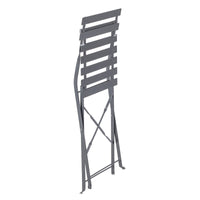 FLORA NATERIAL FOLDING CHAIR ANTHRACITE STEEL 41X47XH80 - Premium Garden Chairs from Bricocenter - Just €38.99! Shop now at Maltashopper.com