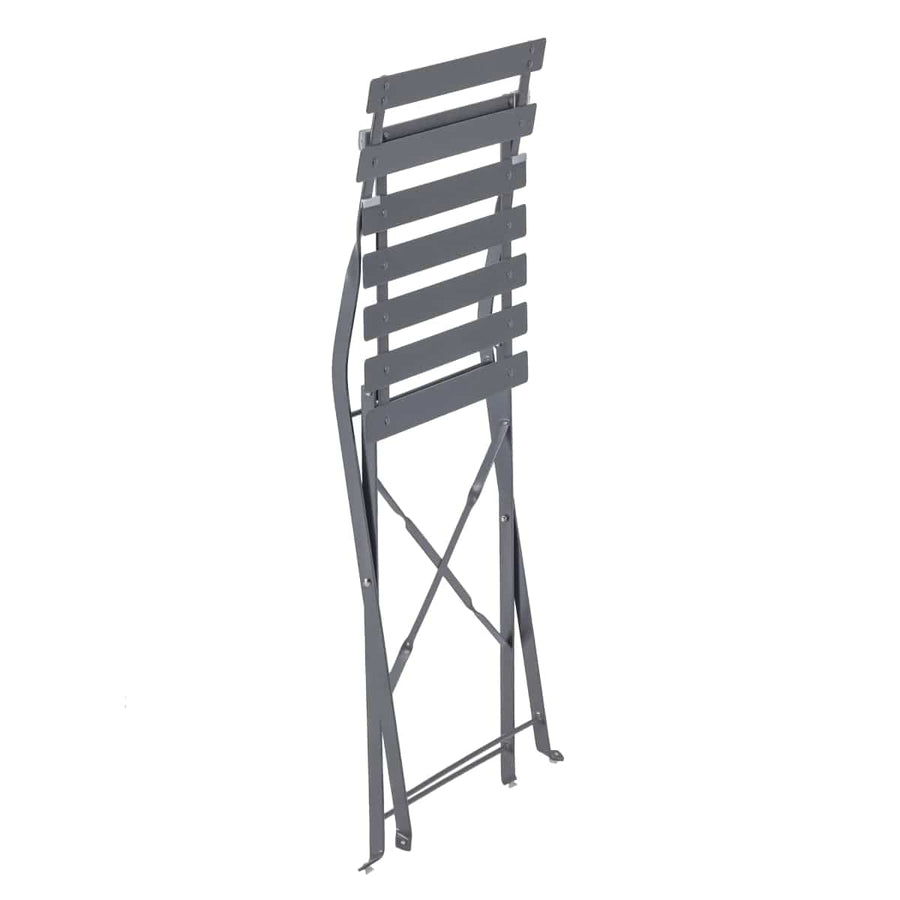 Bricocenter FLORA NATERIAL FOLDING CHAIR ANTHRACITE STEEL 41X47XH80
