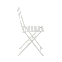 FLORA NATERIAL FOLDING CHAIR ECRU STEEL 41X47XH80 - Premium Garden Chairs from Bricocenter - Just €38.99! Shop now at Maltashopper.com