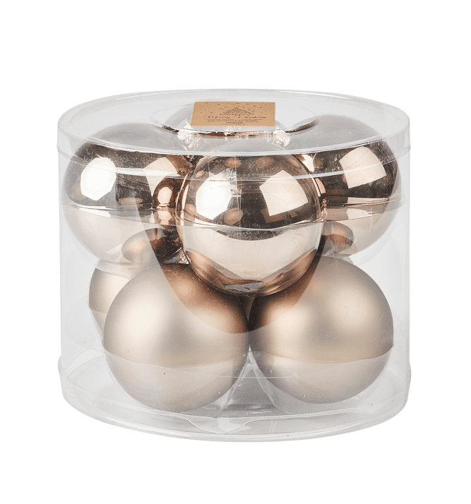 CHOCOLATE Christmas ball set of 8 brownØ 7 cm - best price from Maltashopper.com CS675724