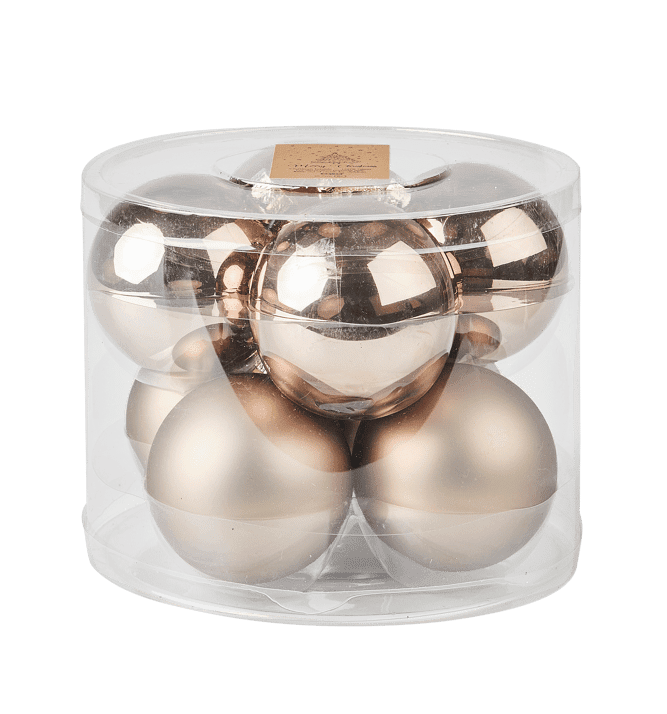 Casa CHOCOLATE Christmas ball set of 8 brownØ 7 cm