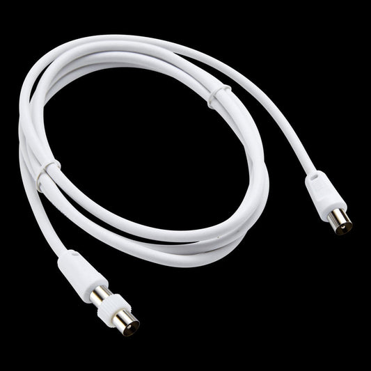 COAXIAL EXTENSION CABLE MALE/FEMALE 2MT WHITE EVOLOGY - best price from Maltashopper.com BR420230501