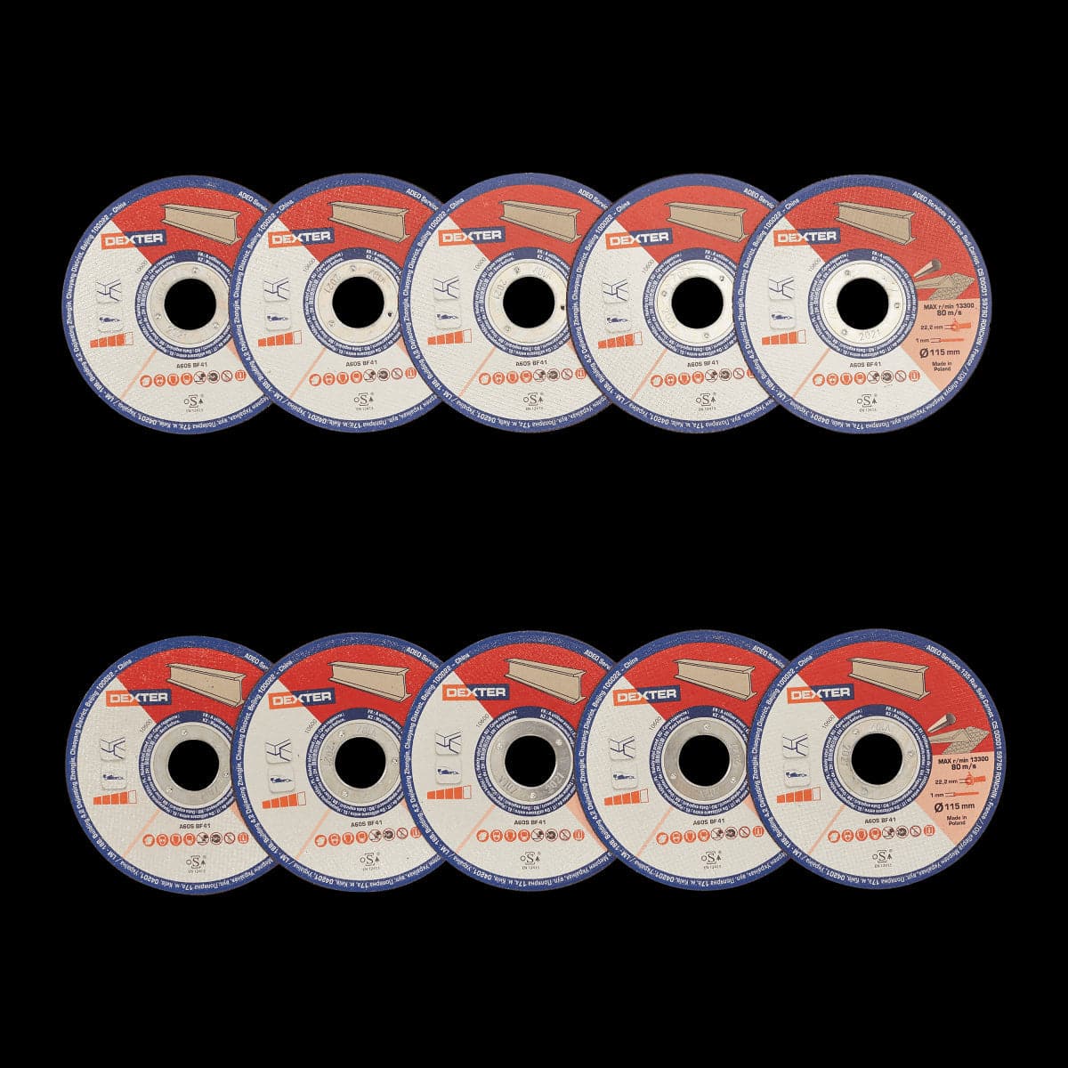 Bricocenter DEXTER MULTI-MATERIAL ABRASIVE DISC 115X1 10 PIECES