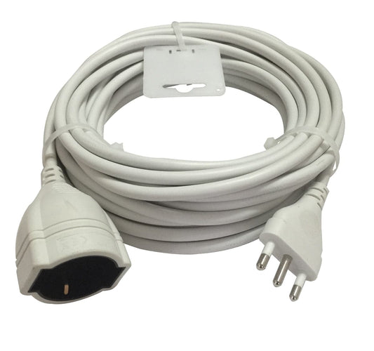 INDOOR EXTENSION CABLE 10 M 10/16A PLUG WHITE - best price from Maltashopper.com BR420005178