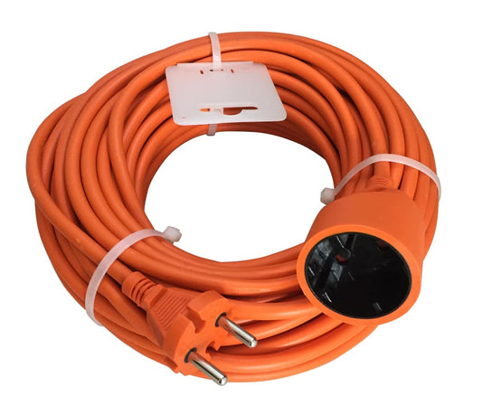 GARDEN EXTENSION CABLE 20 M ORANGE SCHUKO PLUG AND SOCKET