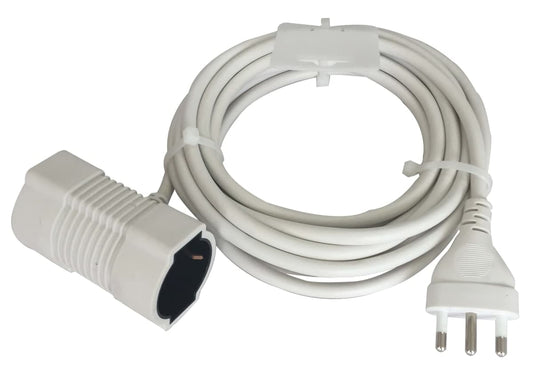 INDOOR EXTENSION CABLE 5 M 10/16A PLUG WHITE - best price from Maltashopper.com BR420005184