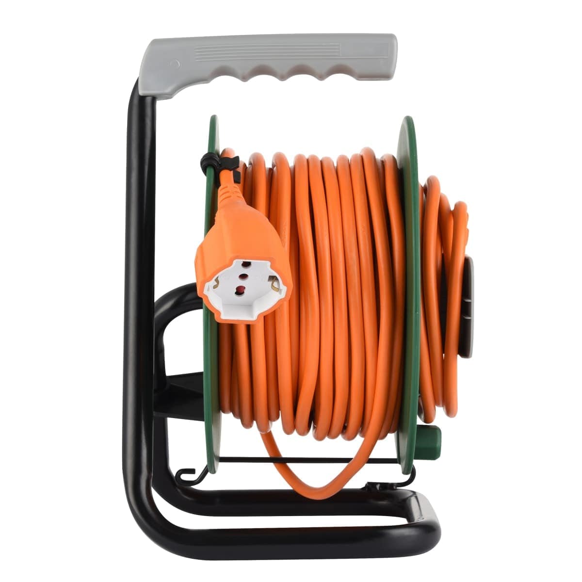 GARDEN CABLE REEL 20MT 16A PLUG 1 UNIVERSAL SOCKET WITH CIRCUIT BREAKER - best price from Maltashopper.com BR420210223