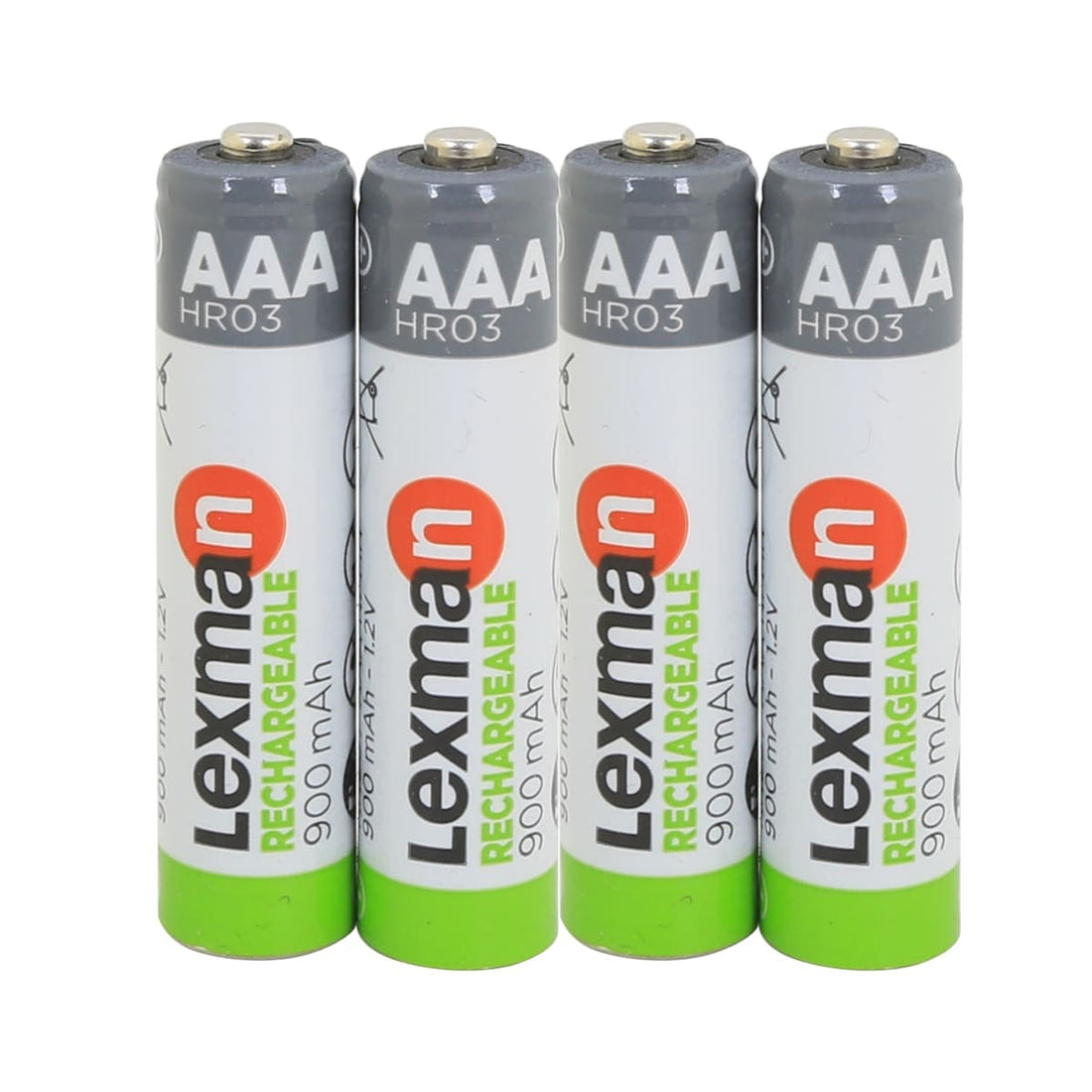 4 AAA LEXMAN RECHARGEABLE MINISTYL BATTERIES