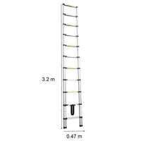 EXTENSIBLE LADDER 9 STEPS ANODISED ALUMINIUM - best price from Maltashopper.com BR450000446