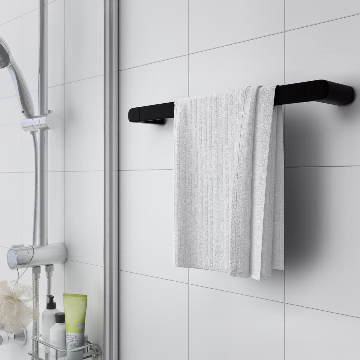 TOWEL HOLDER L 50 CM SCREWS REMIX SENSEA BLACK - best price from Maltashopper.com BR430005606