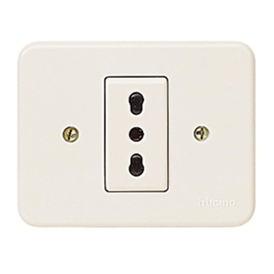 DOMINO TWO-PIN 10/16A MONOBLOC SOCKET - best price from Maltashopper.com BR420100021