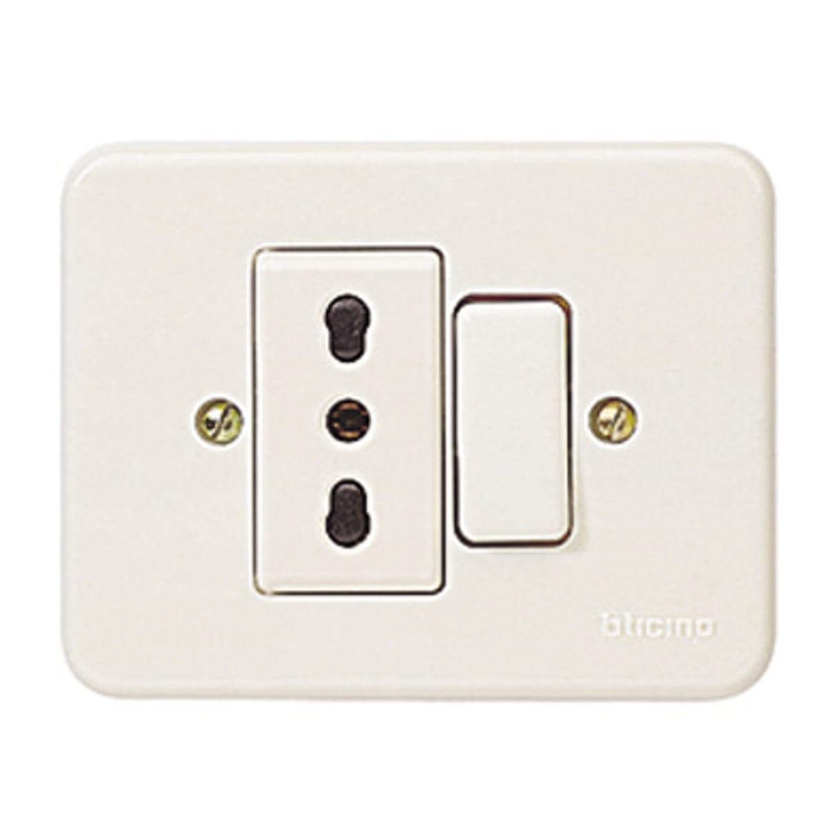 DOMINO 2-SEATER MONOBLOC PLATE WITH DIVERTER AND SOCKET
