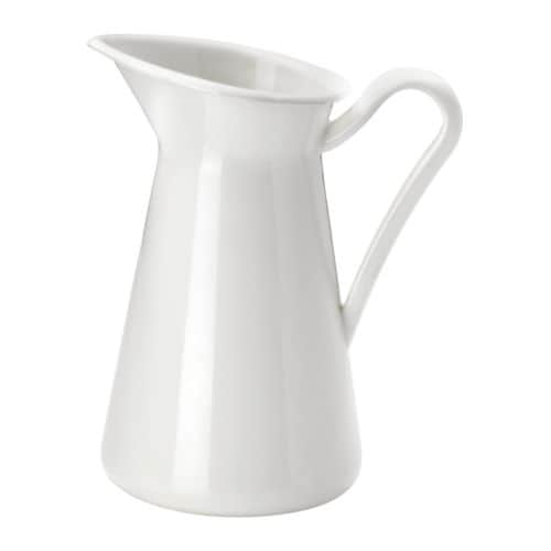 SOCKERÄRT - Vase/jug, white, 22 cm