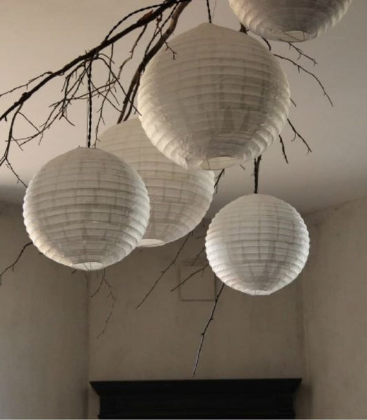 GOA PAPER CHANDELIER WHITE D30