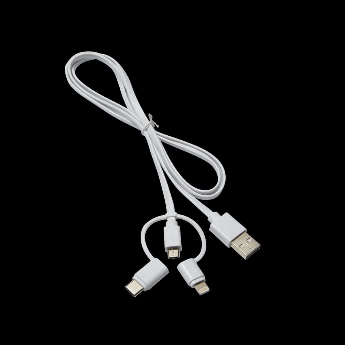 Bricocenter 1MT MICRO USB / A TYPE USB CABLE + LIGHTNING + C TYPE USB ADAPTER