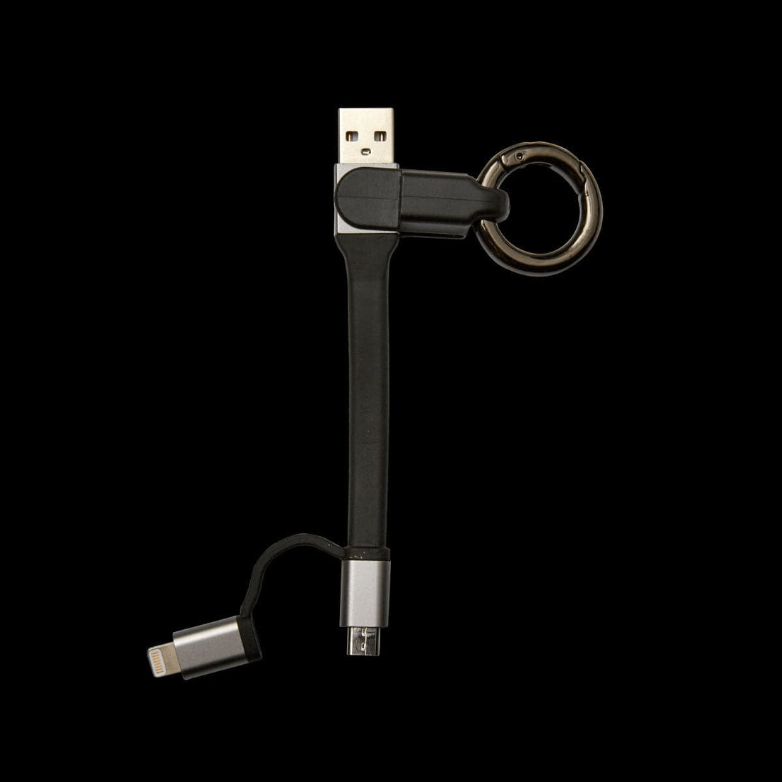 TYPE A USB /MICRO USB KEYRING CABLE + LIGHTNING ADAPTER - best price from Maltashopper.com BR420005308