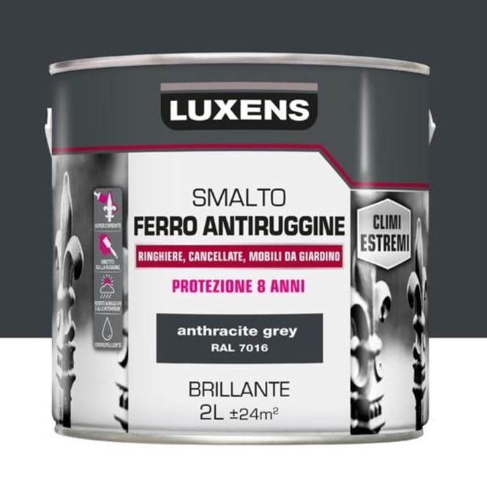 Bricocenter RUSTPROOF IRON ENAMEL ANTHRACITE BRILLIANT 2L LUXENS