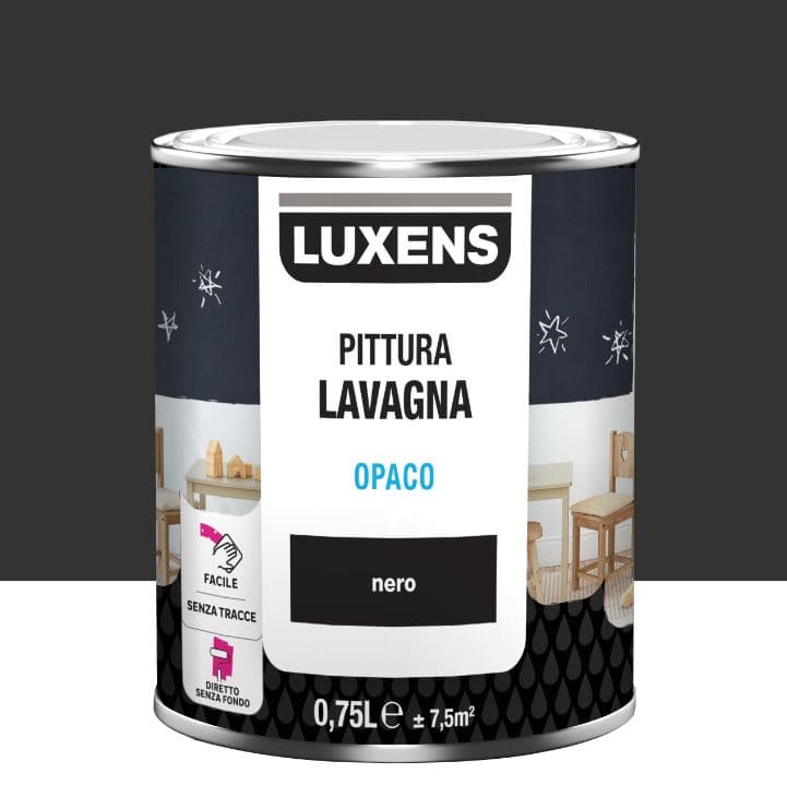 LUXENS BLACK MATT CHALKBOARD PAINT 750ML