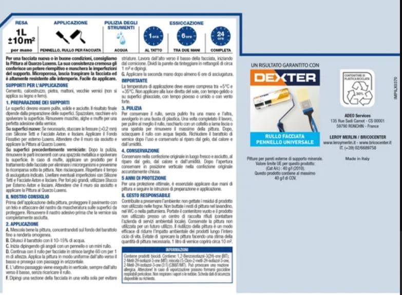 Bricocenter QUARTZ PAINT WHITE LT 1 LUXENS