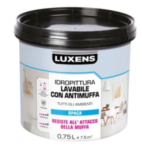 LUXENS ANTI-MOULD WASHABLE WHITE PAINT 750ML