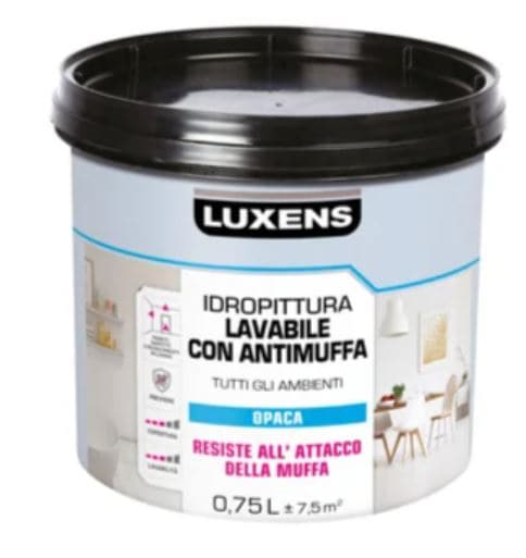 Bricocenter LUXENS ANTI-MOULD WASHABLE WHITE PAINT 750ML